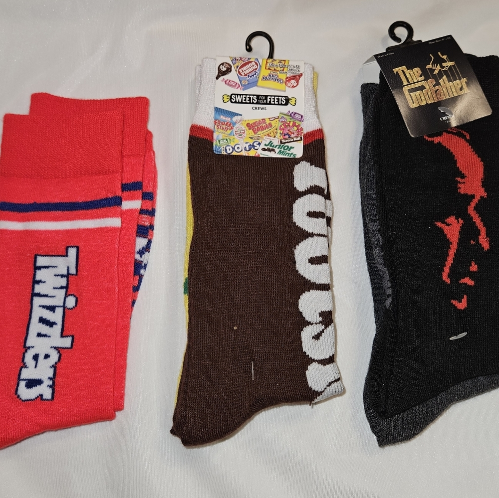 Sweets For Your Feets and Godfather Men's Crew Socks
